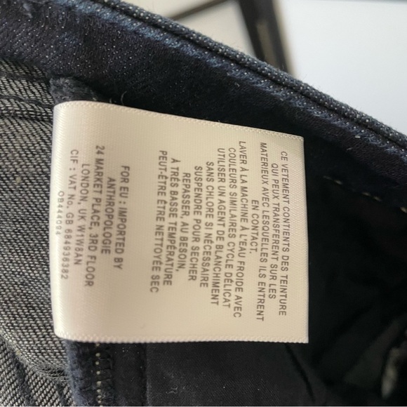 [31] Pilcro & Letterpress Superscript Hi Rise Flare Leg Dark Wash Denim Jean - Picture 13 of 16